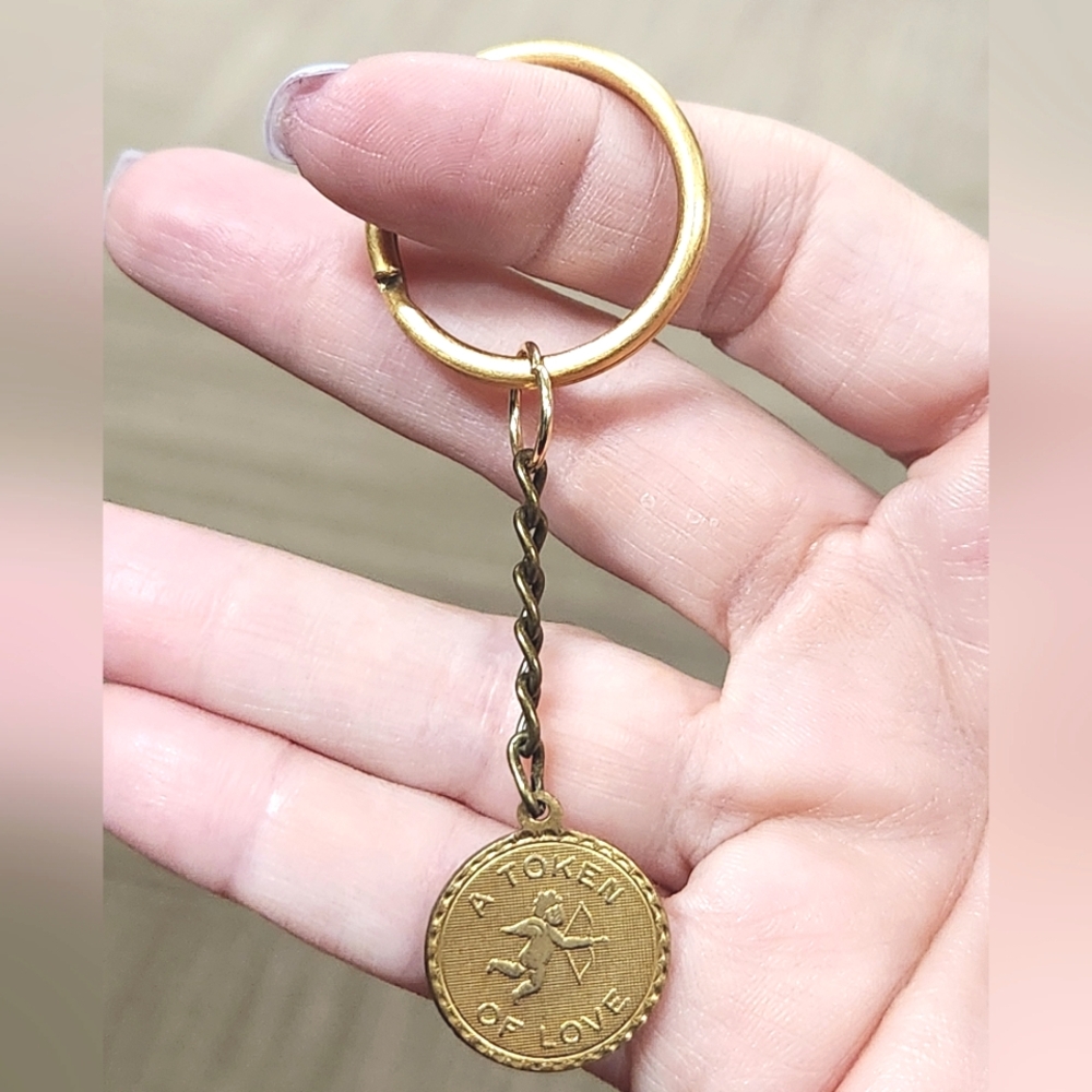 Anthropologie "A Token of Love" Keychain
